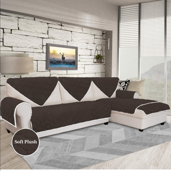 Easy Going Plush Sectional Sofa Cover 1 piece - Picture 2 of 8